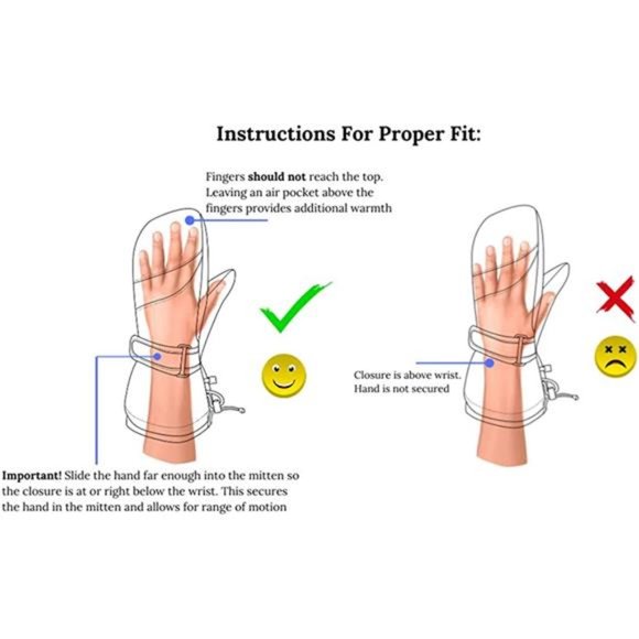 Children Toddlers Infant and Baby Mittens - Thinsulate Winter Waterproof Gloves - Picture 2 of 6